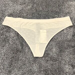 Ralph Lauren monogram mesh alabaster pink thong size XXL New